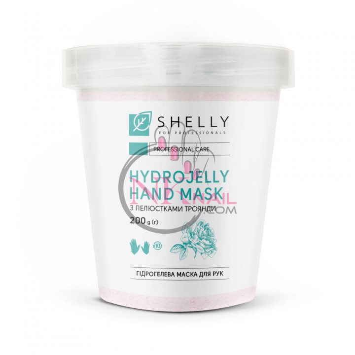 Гідрогелева маска для рук з пелюстками троянди Shelly, 200 г
